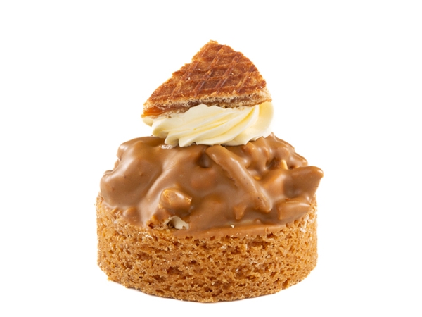 Stroopwafel-karamel gebakje