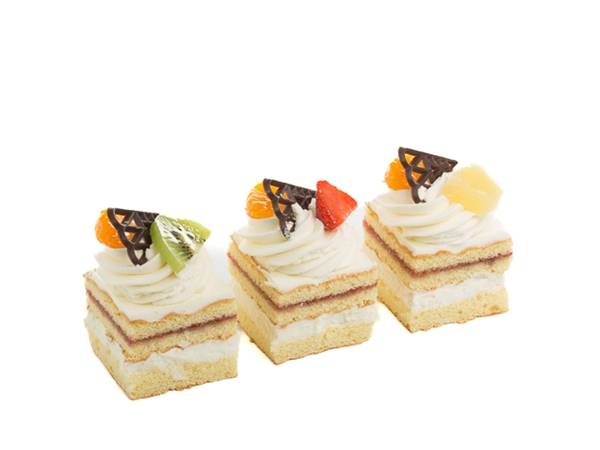 Slagroom carré gebakje 6 x 6