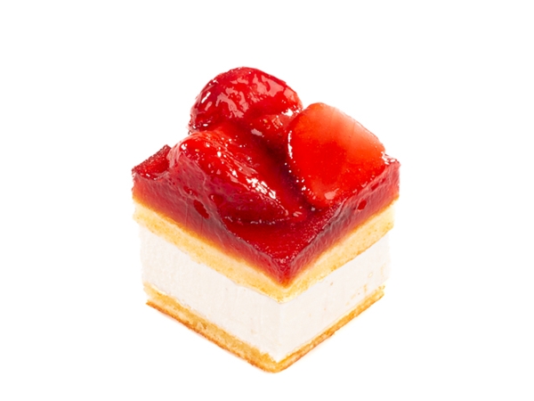 Glutenvrij aardbei gebak lactose-arm 5x5